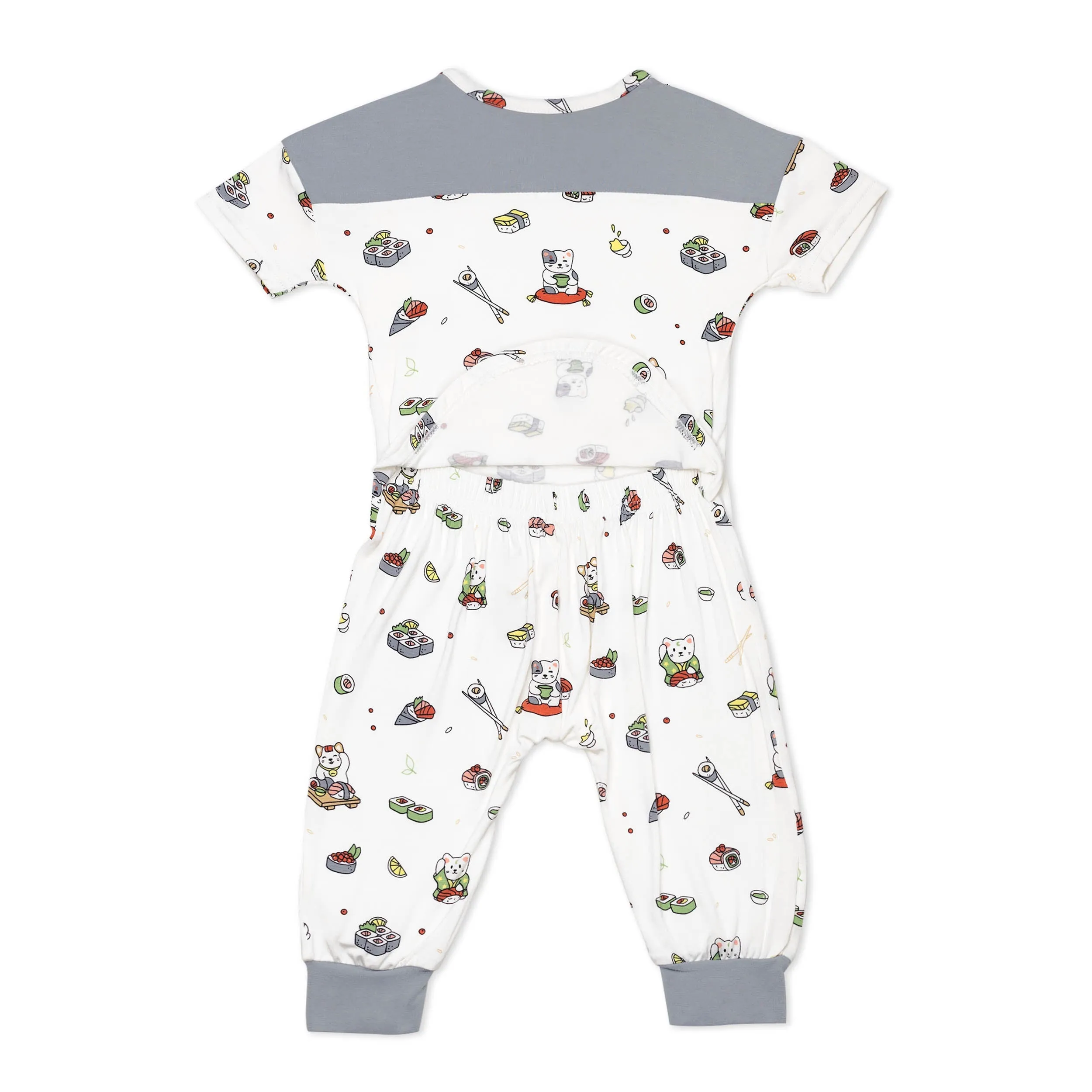 ---Sushi Cat Bamboo Romper--