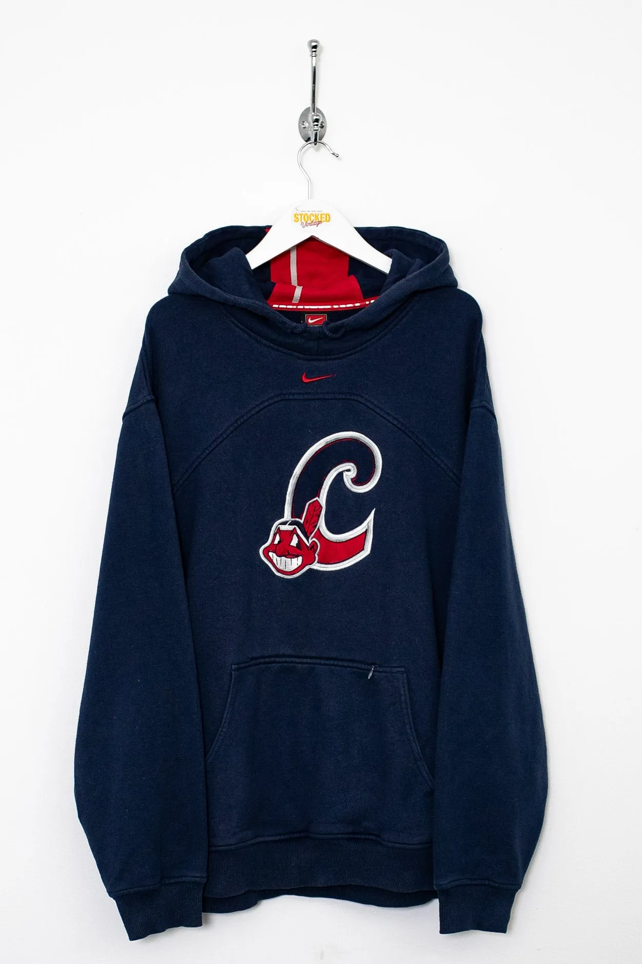 00s Nike Cleveland Indians Centre Swoosh Hoodie (M)