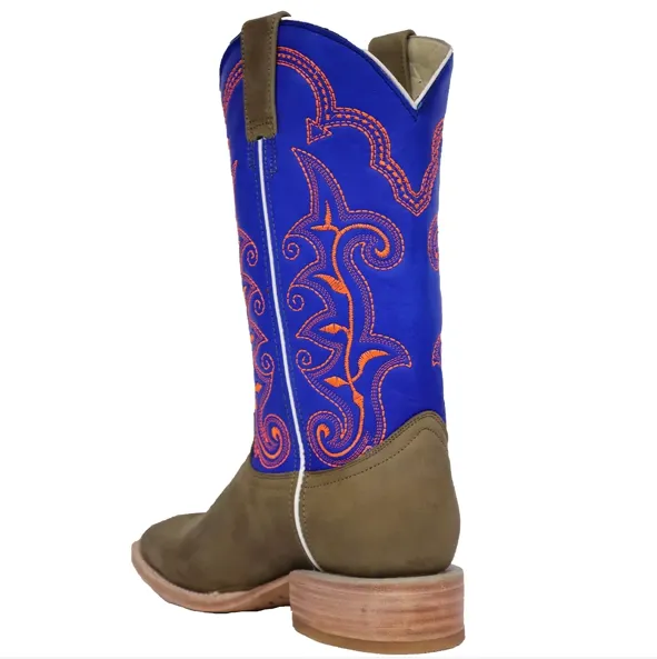 1178 - Rockin Leather Men's Crazy Horse w/Blue Upper Western Boot