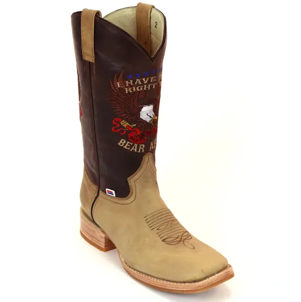 1199 - Rockin Leather Men's Right To Bear Arms Western Boot