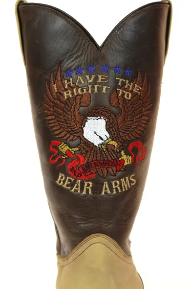 1199 - Rockin Leather Men's Right To Bear Arms Western Boot