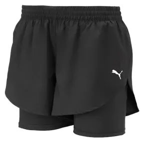 2 in 1 Women's Woven Running Shorts | Puma Black-Puma Black | PUMA Shop All Puma | PUMA 