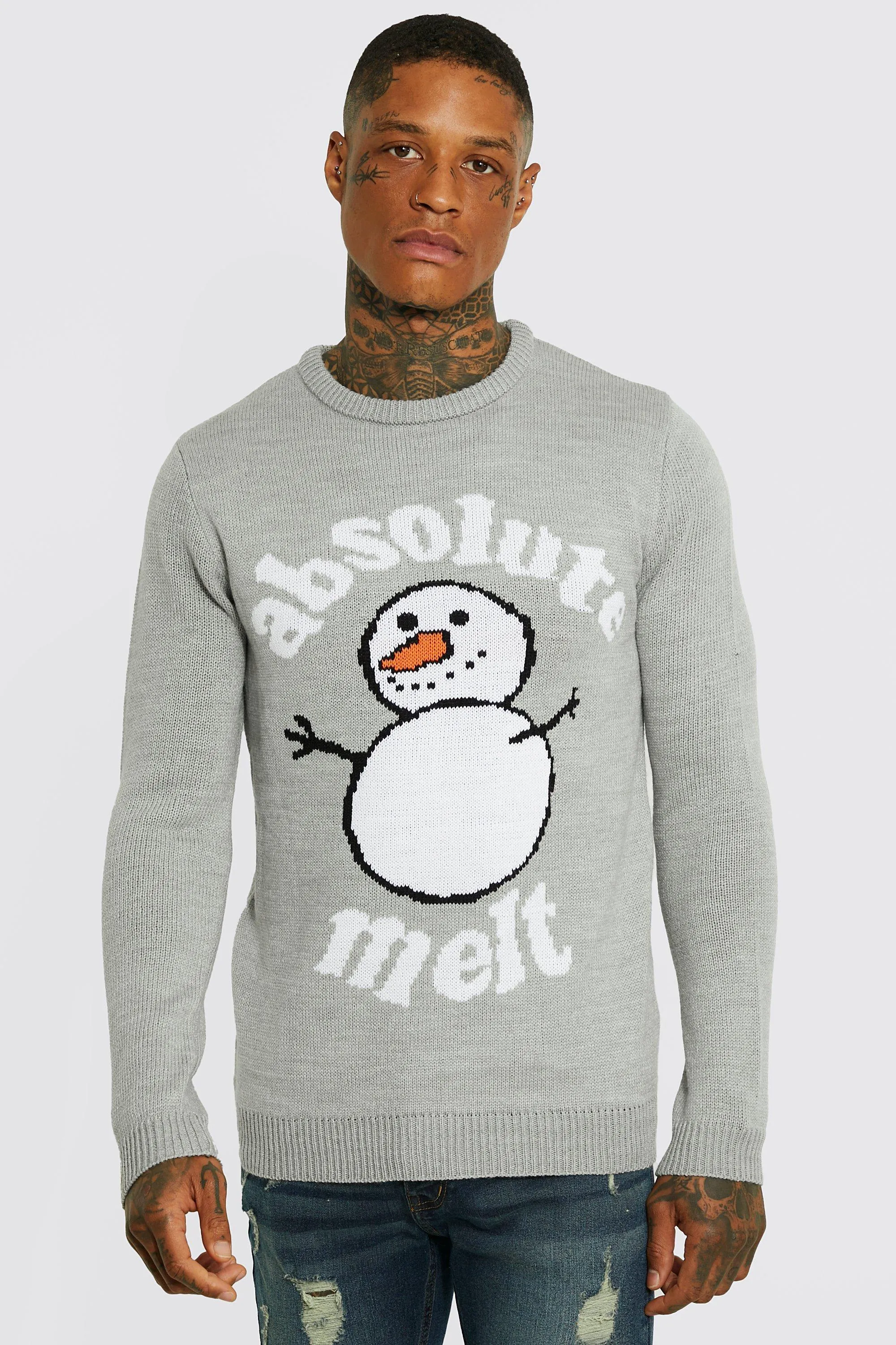 Absolute Melt Christmas Jumper | boohooMAN UK