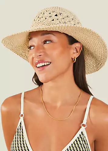 Accessorize Loose Weave Floppy Hat | Grattan