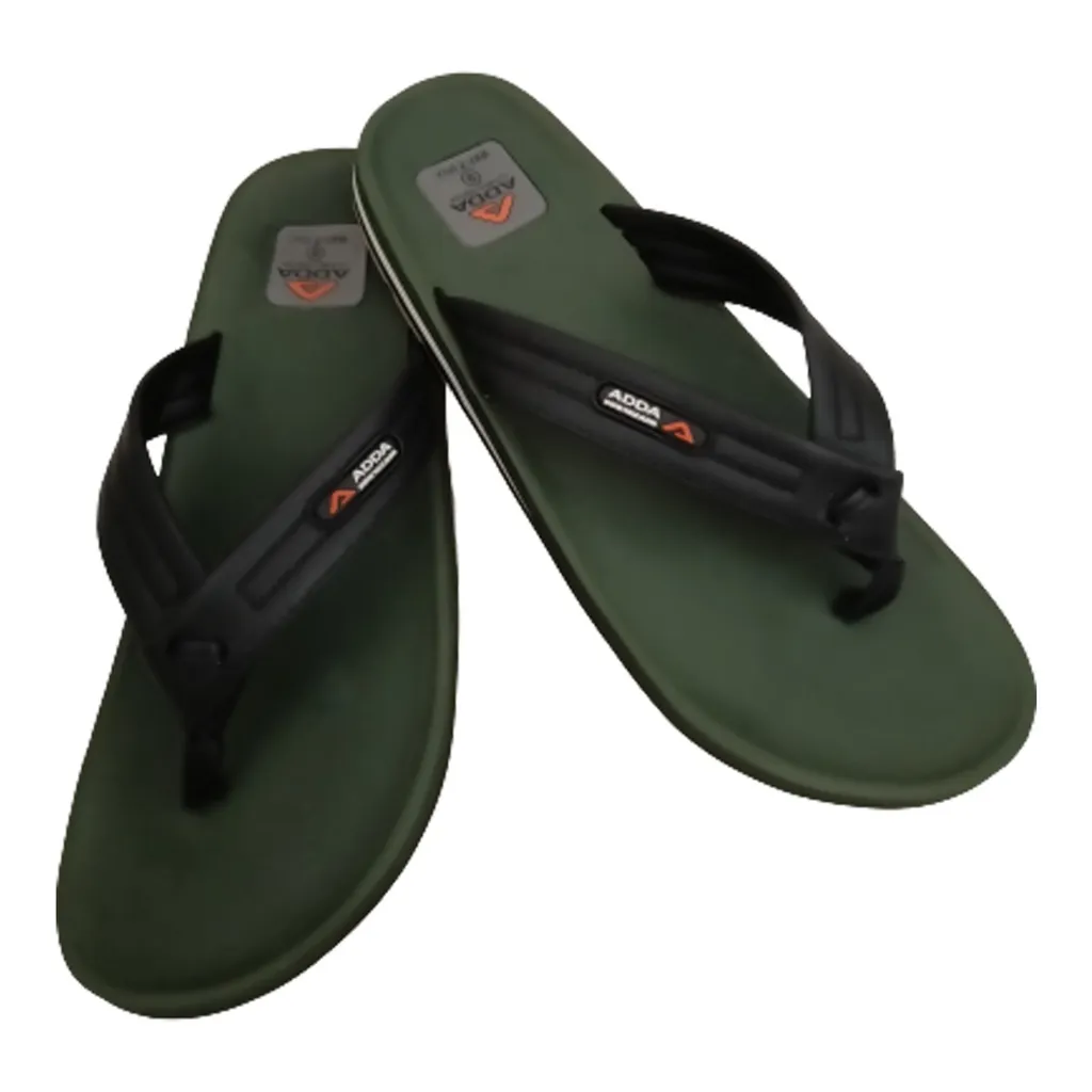 ADDA ONLY-1 OLIVE /BLACK MEN'S SLIPPER