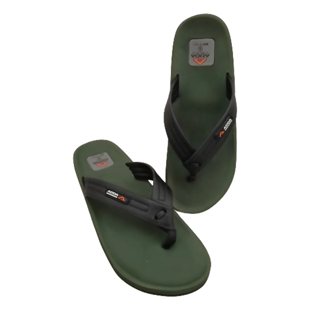 ADDA ONLY-1 OLIVE /BLACK MEN'S SLIPPER