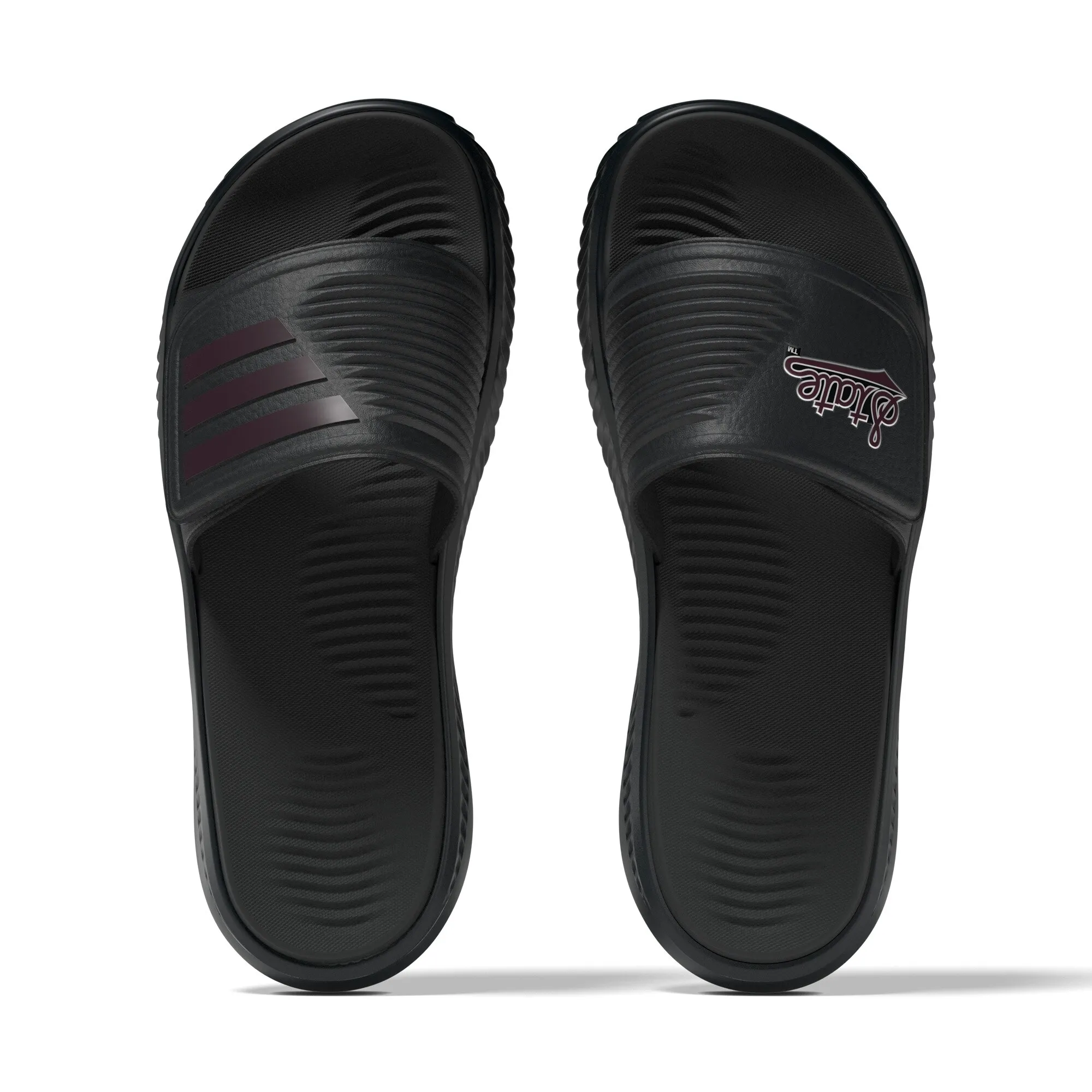 adidas  Mississippi State Bulldogs Unisex Black Alphabounce 2.0 Slide Sandals