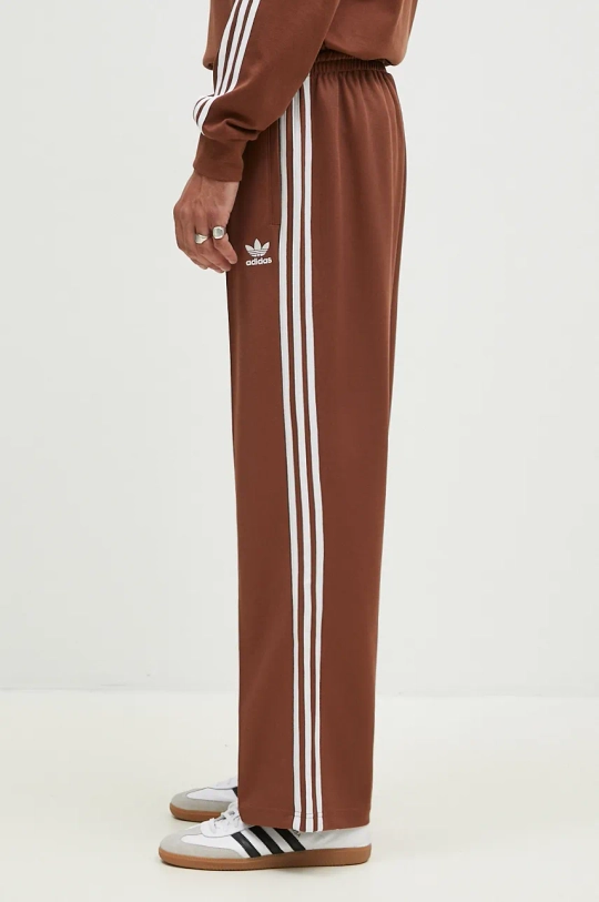 adidas Originals joggers Baggy Track Pant brown color with an application IZ2476