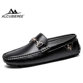 ALCUBIEREE Leather Boat Shoes