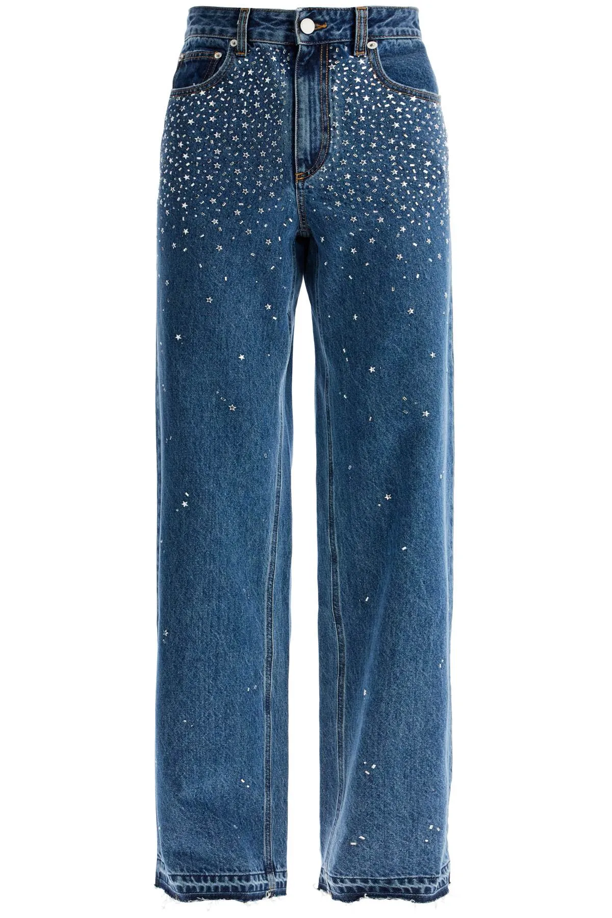 Alessandra Rich    Alessandra Rich Baggy Jeans With Applique