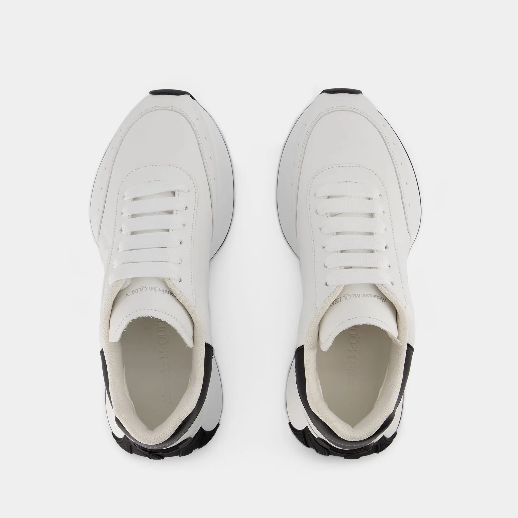 Alexander McQueen  Oversized Sneakers - Alexander Mcqueen - White/Black - Leather