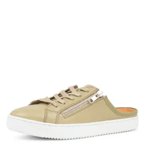 ALFIE & EVIE Vista Sage Leather Sneakers