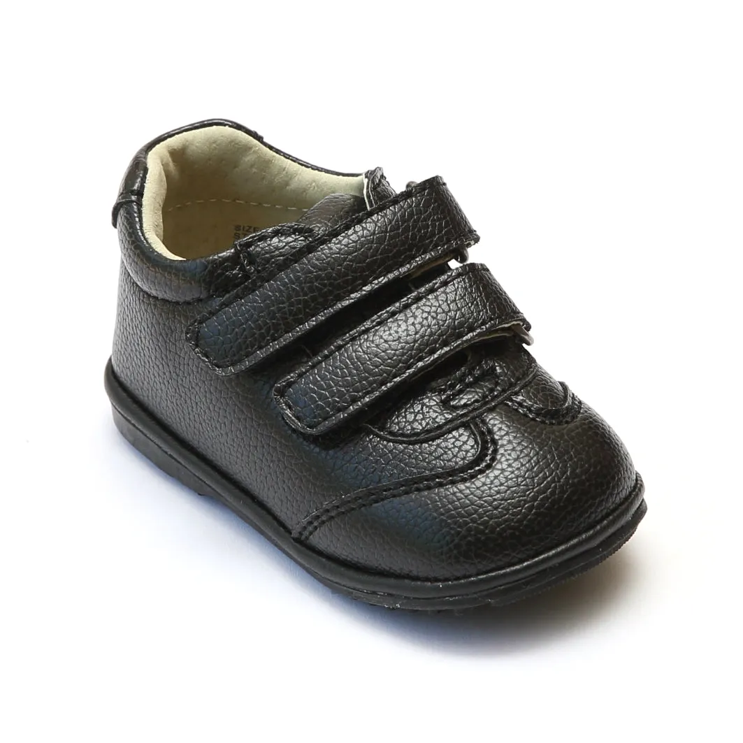 Angel Baby Boys Leather Double Strap Sneakers