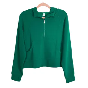 ANRABESS Green Quarter Zip Hooded Pullover NWT- Size S