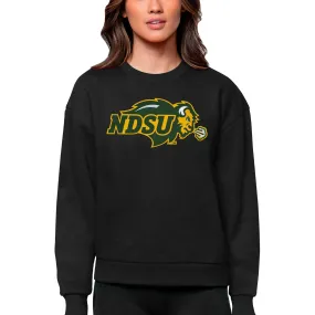 Antigua NDSU Bison Women's Black Victory Crewneck Pullover Sweatshirt