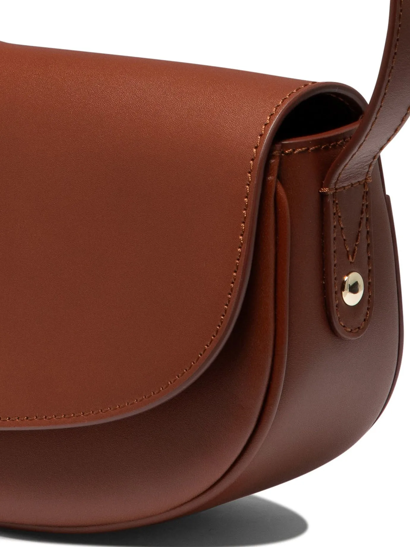 A.P.C. Brown Leather Shoulder Bag for Women - FW24 Collection