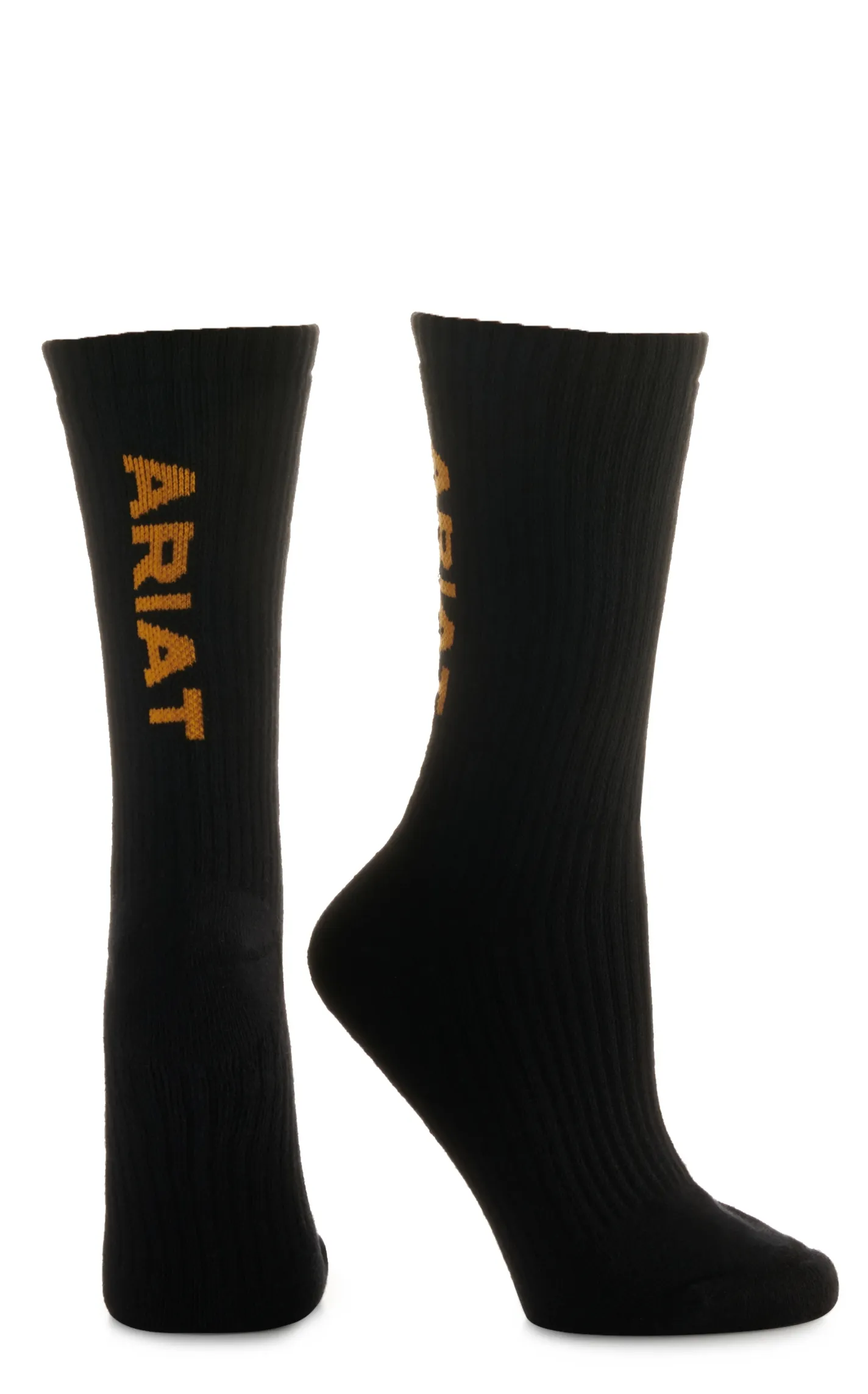 Ariat Men's Black Crew 3Pk Boot Socks (Large)