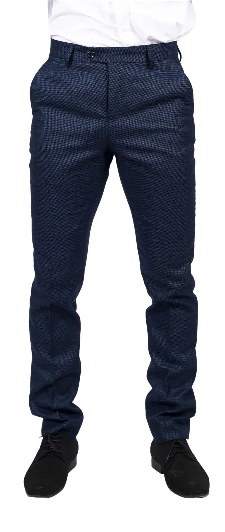 Arthur - Men's Birdseye Navy Trousers