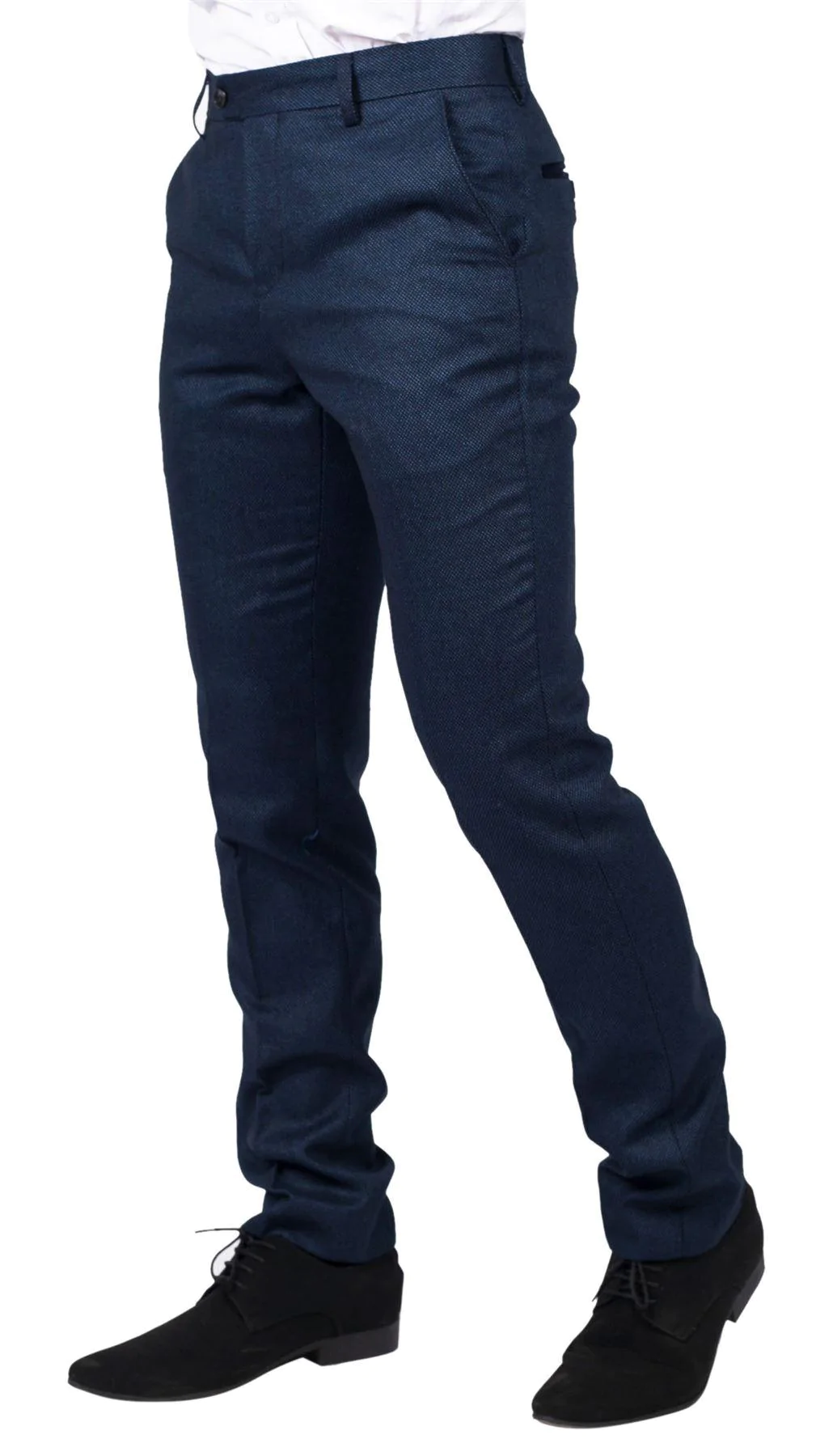 Arthur - Men's Birdseye Navy Trousers