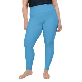 Azure Blue Plus Size Leggings