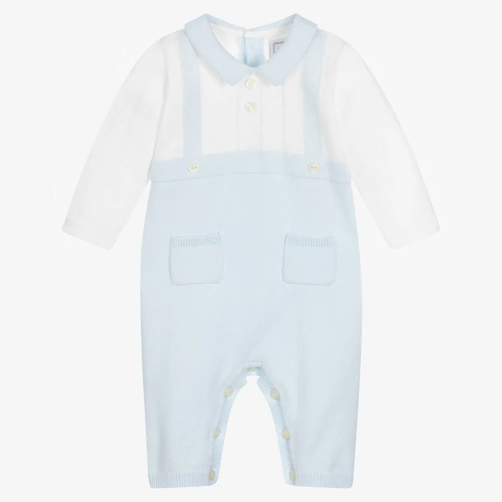 Baby Boys Blue & White Romper