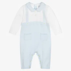 Baby Boys Blue & White Romper