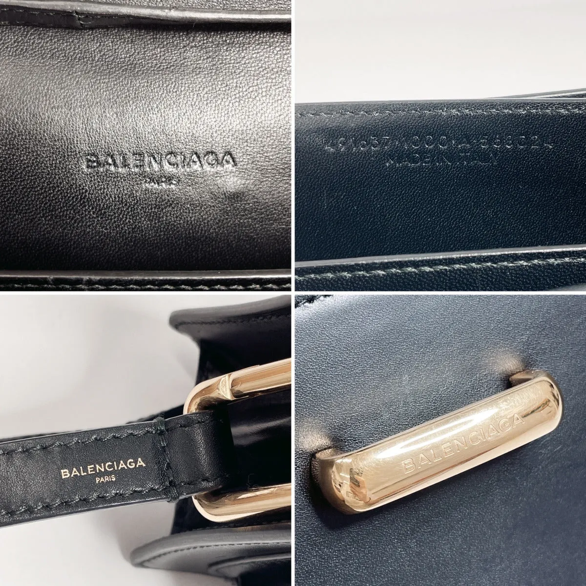 BALENCIAGA Shoulder Bag 491637 leather black 3WAY Women