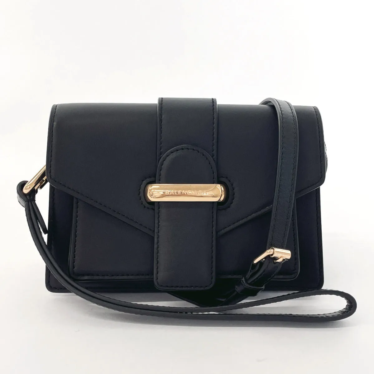 BALENCIAGA Shoulder Bag 491637 leather black 3WAY Women