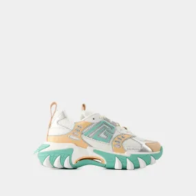 Balmain  B-East PB Sneakers - Balmain - Leather - White/Green