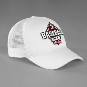 Baseball SLF Patch White Trucker Hat