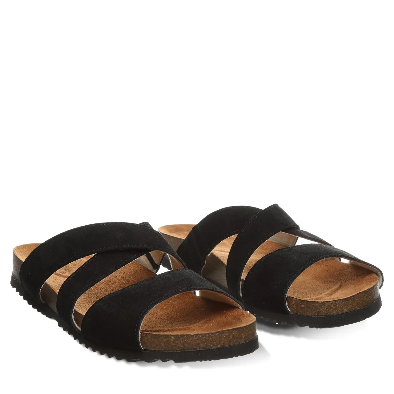 Bearpaw Bonnie Women's Suede Cork Slide Sandals - 2905W