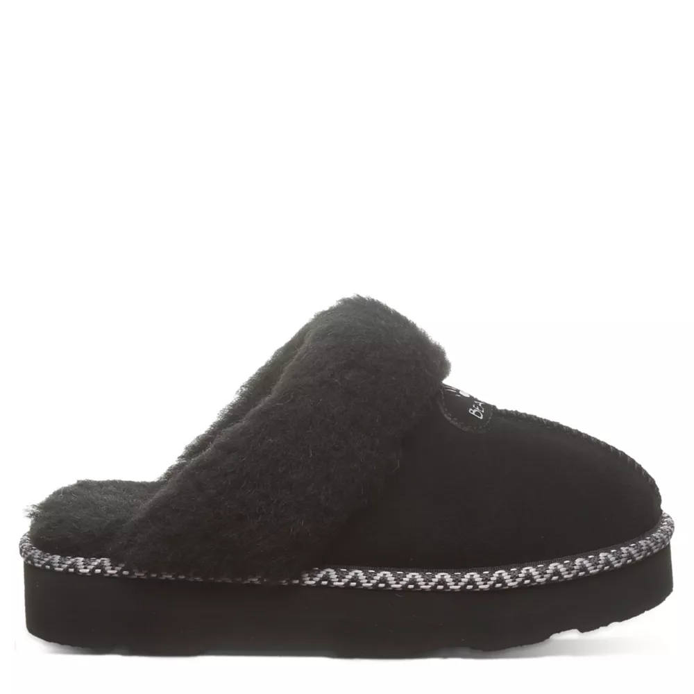 BEARPAW  WOMENS LOKI PLATFORM LO DECO SLIPPER