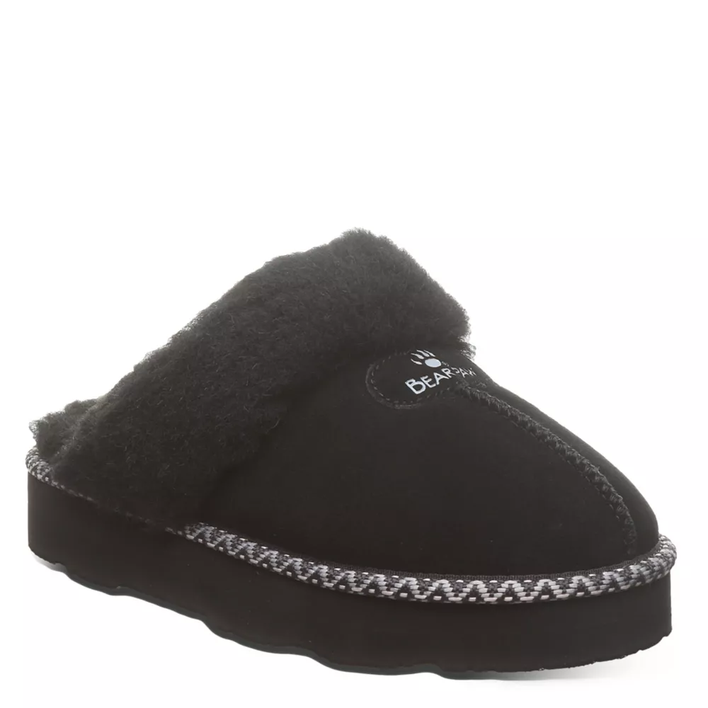 BEARPAW  WOMENS LOKI PLATFORM LO DECO SLIPPER