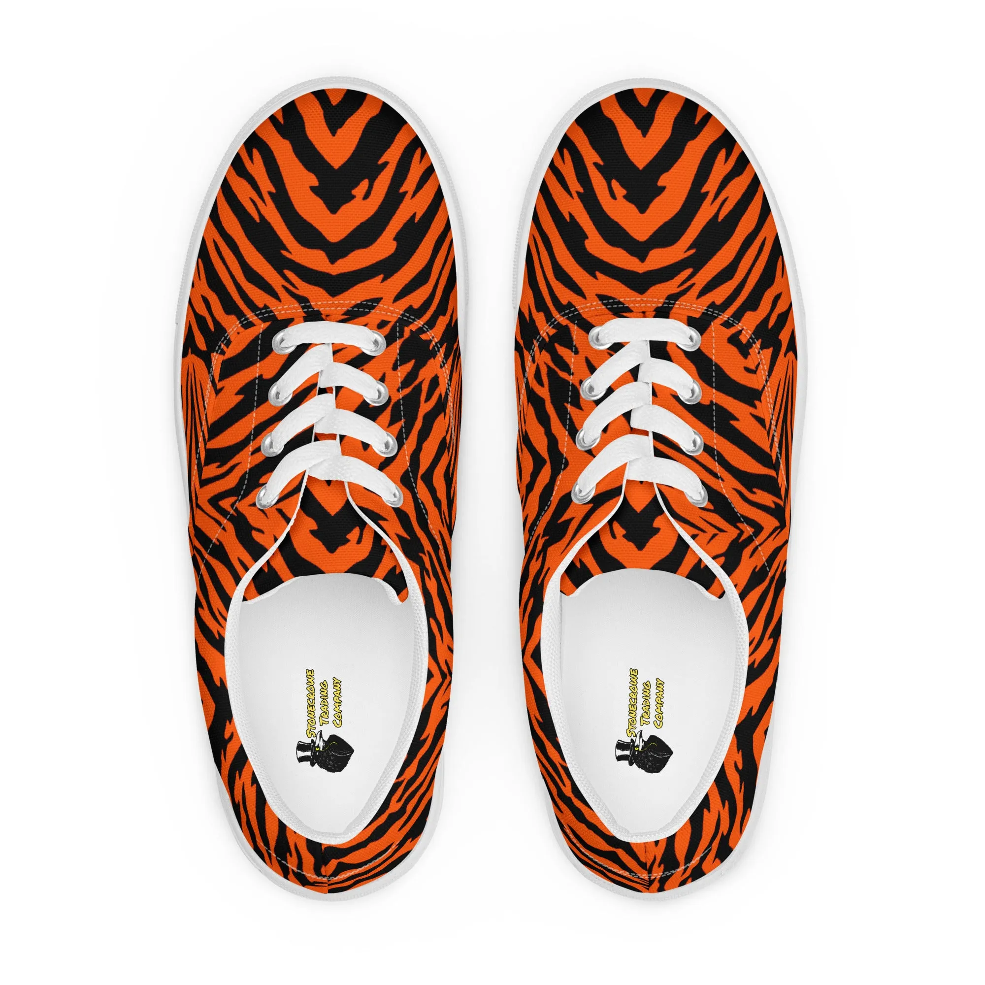 Bengal Tiger Stripe Women’s Lace-up Canvas Shoes