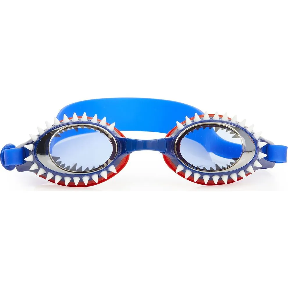 Bling2O Fish N Chips Goggles, Tiger Shark Navy