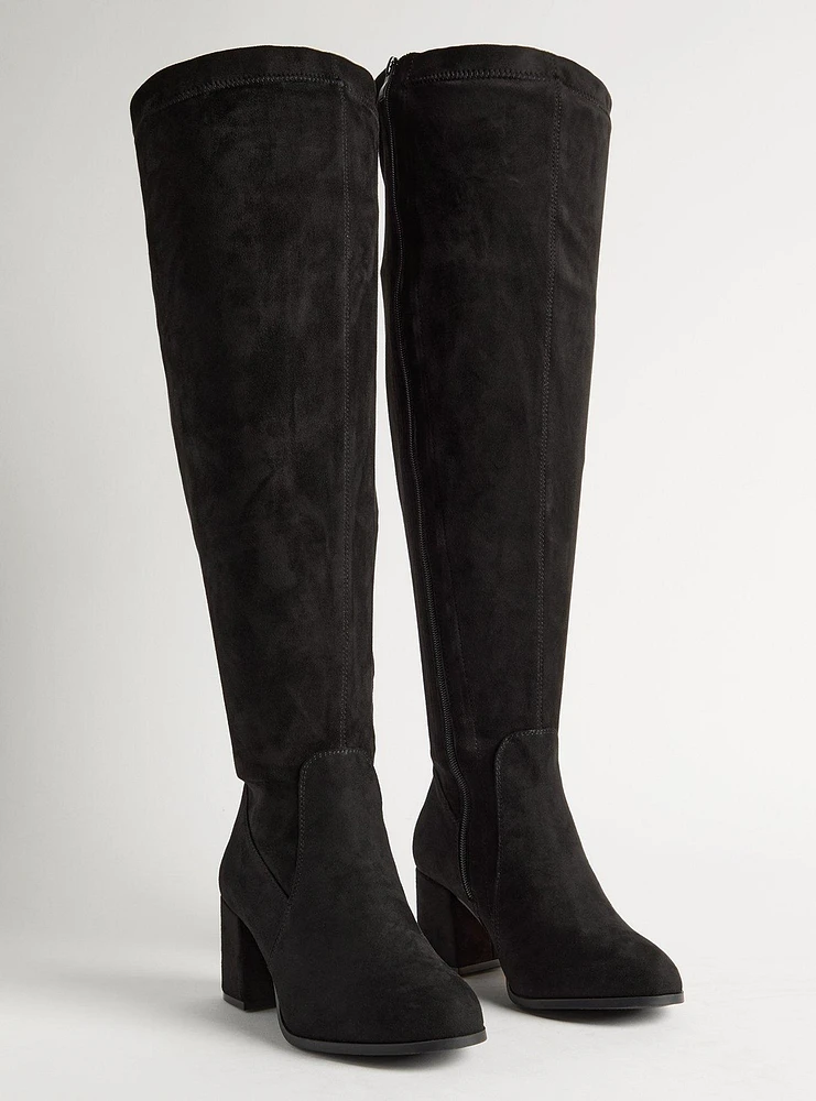 Block Heel Over The Knee Boot (WW