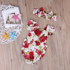 Blooming Beauty 2 pc Romper Set