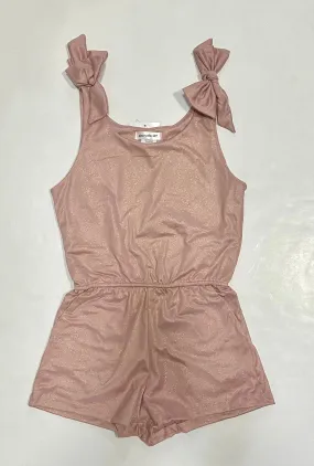 Blush Gold Foli Bow Romper