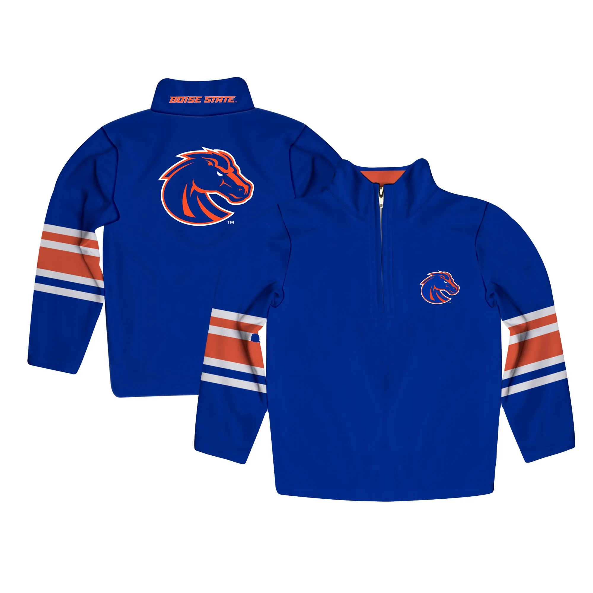 Boise State Broncos Youth Royal Quarter-Zip Pullover Sweatshirt