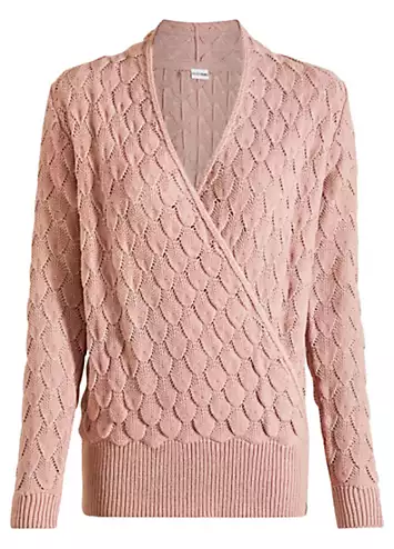 bonprix Pointelle Wrap Jumper | Grattan