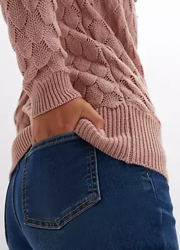 bonprix Pointelle Wrap Jumper | Grattan