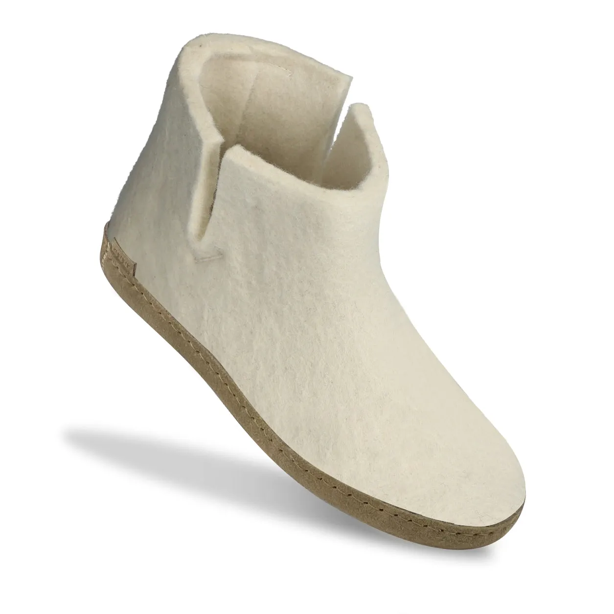 Boot with leather sole - White