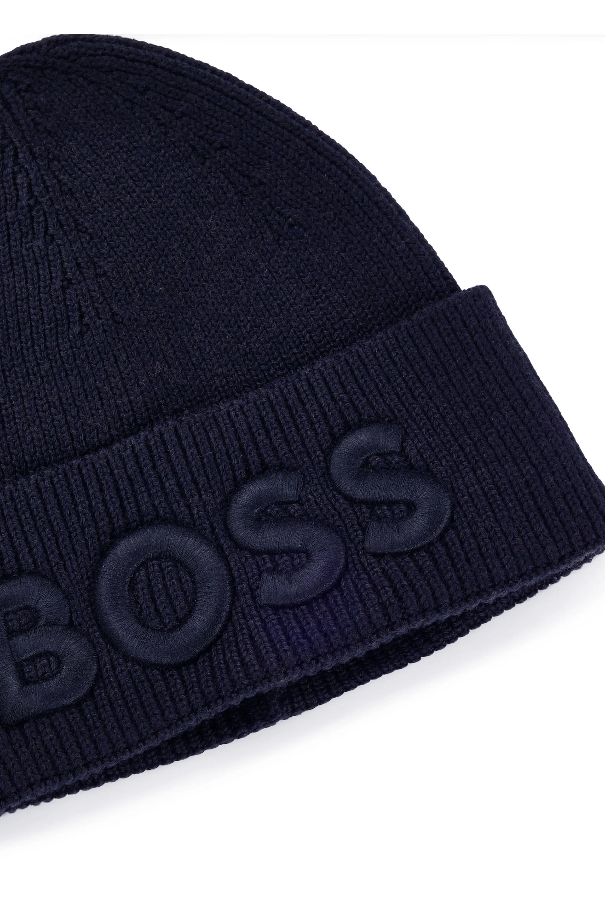 Boss Afox Beanie Hat Dark Blue