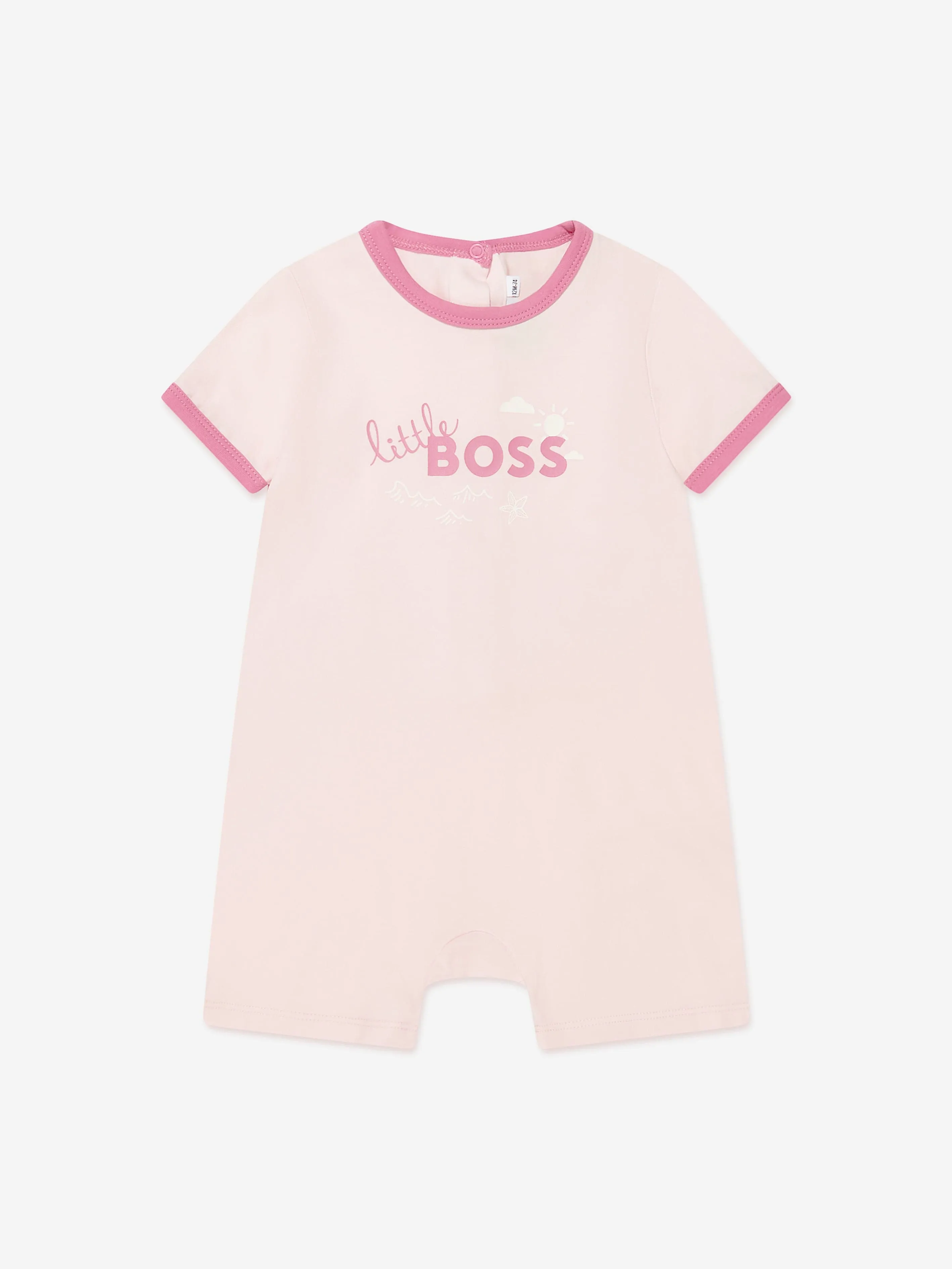 BOSS Baby Girls Logo Romper in Pink