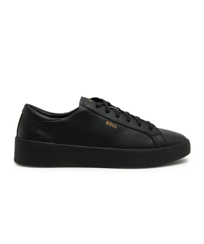 Boss Belwar Leather Trainers | Black - 50522865