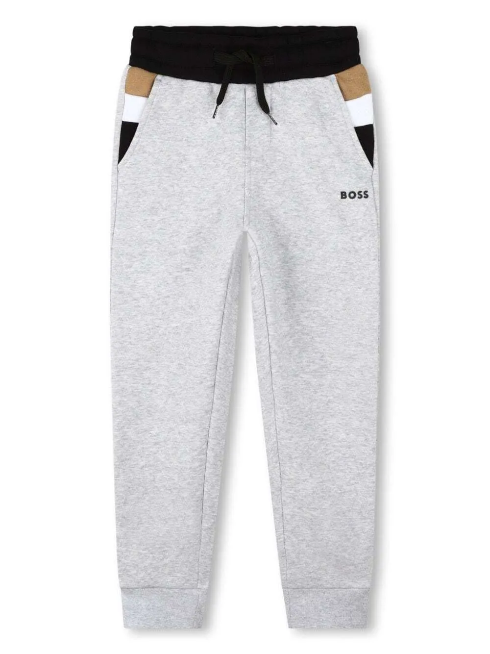 BOSS Kidswear logo-print cotton tracksuit set - Grey