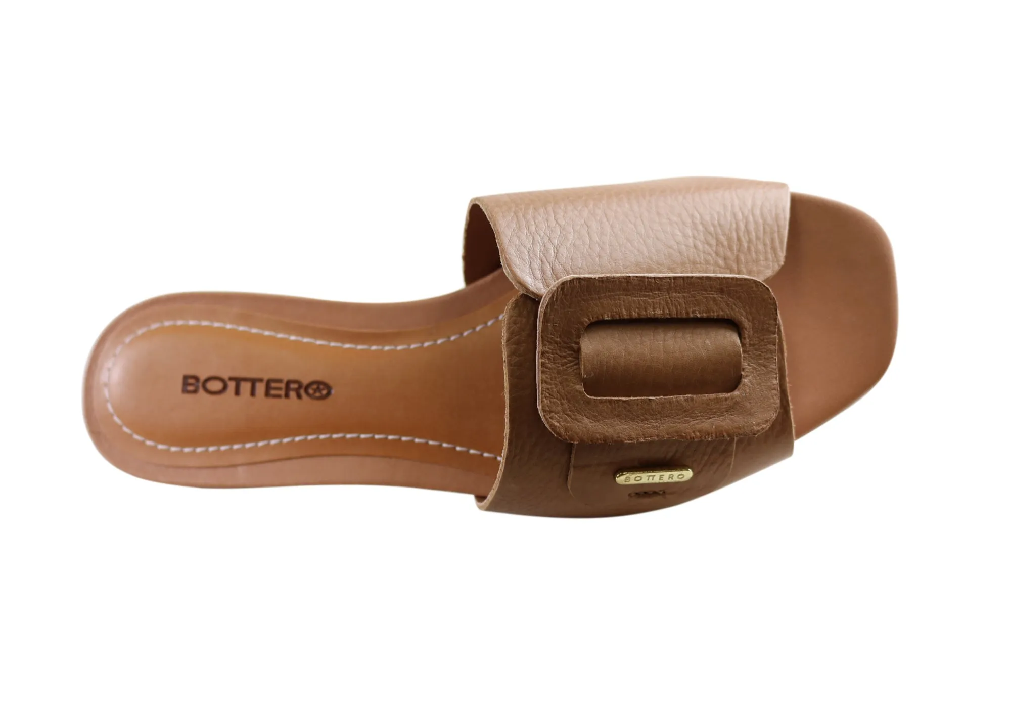 Bottero Wisconsin Womens Comfort Leather Slides Sandals Made In Brazil