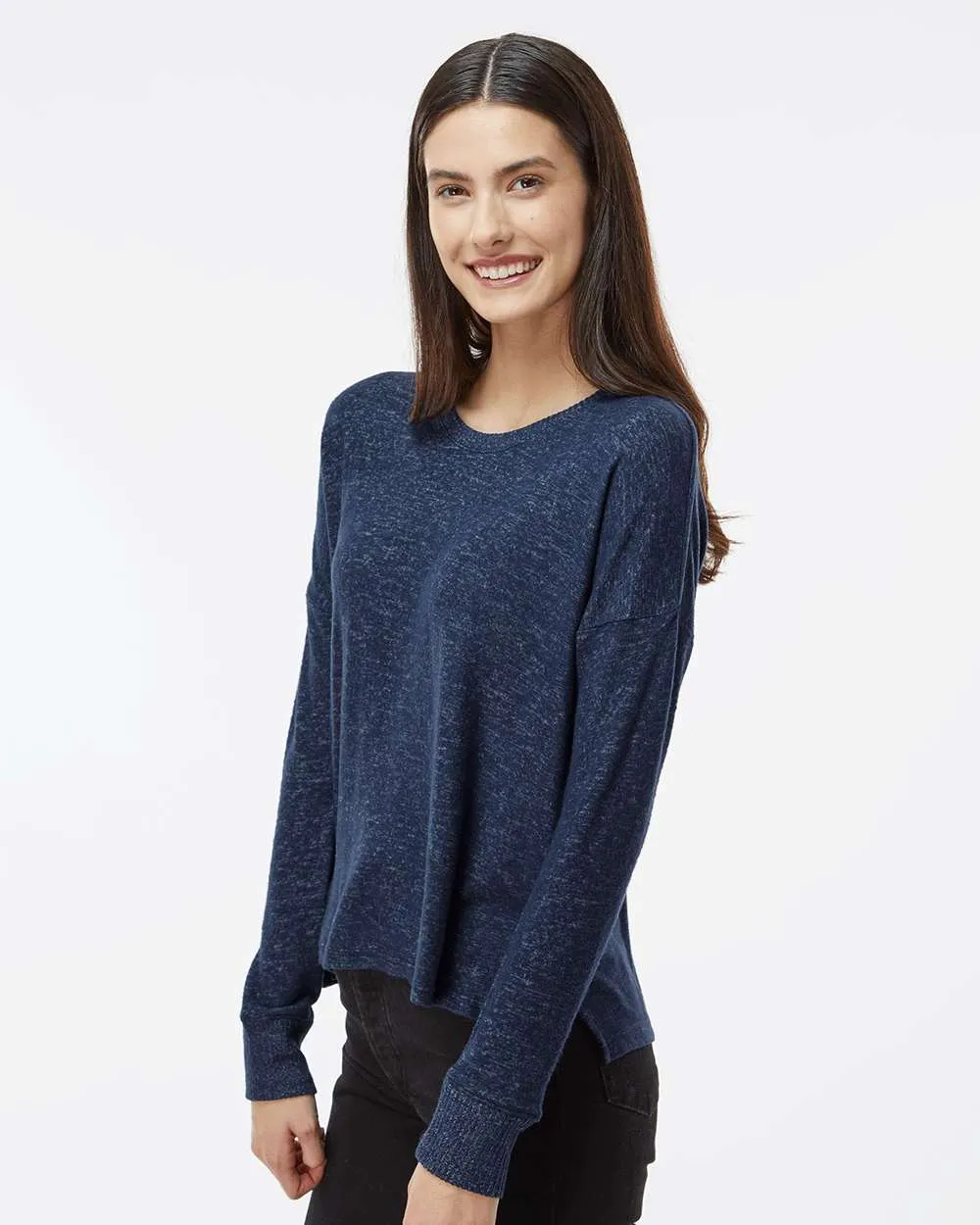 Boxercraft L06 Women's Cuddle Fleece Boxy Crewneck Pullover SKU: L06