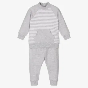 Boys Grey Cotton Tracksuit