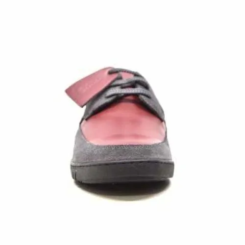 British Walkers Bristols Bally Style Burgundy and Gray Leather and Suede Low Top Sneakers